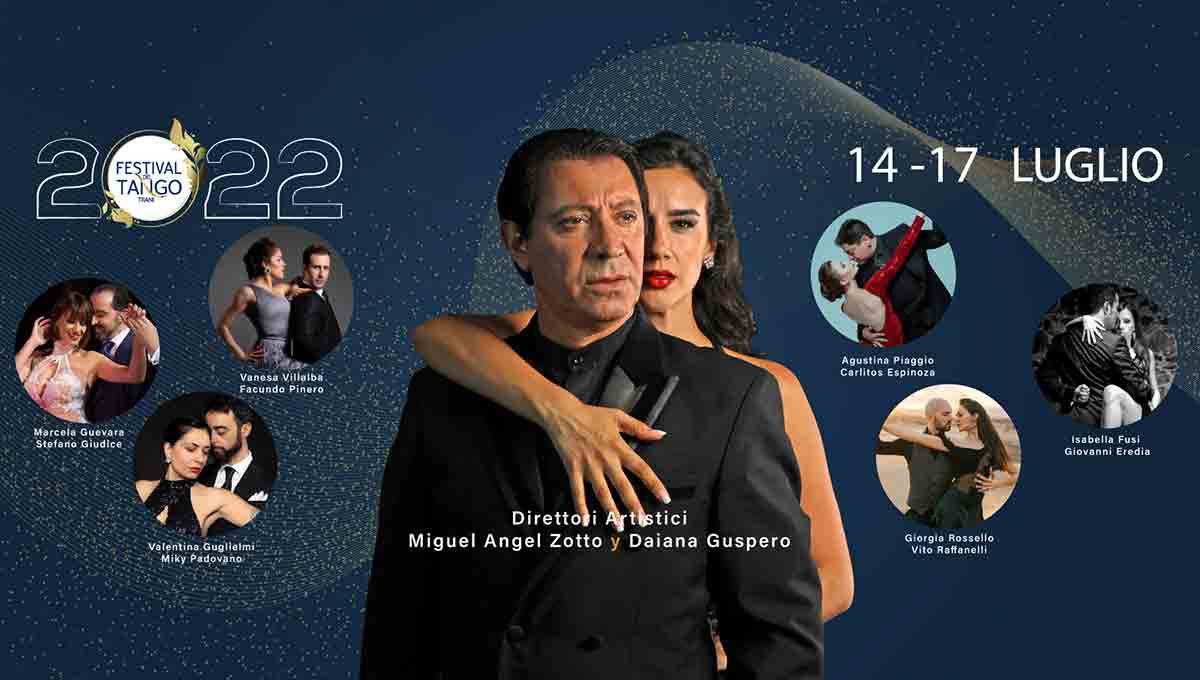 Festival Internazionale del Tango di Trani in partenza domani, giovedì 14 luglio, fino a domenica 17 luglio Festival Internazionale del Tango di Trani 2022