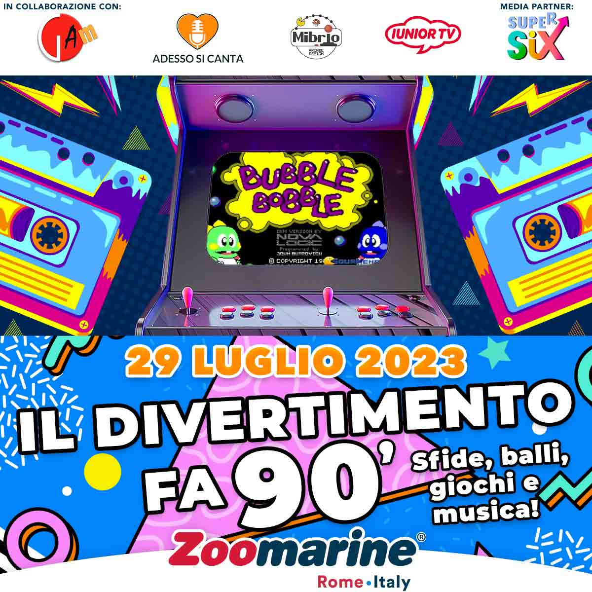 "Nostalgia 90", il live show più atteso d'Italia arriva a Zoomarine con una giornata ricca di sfide videogame, balli, personaggi e dj set "Nostalgia 90", il live show più atteso d'Italia arriva a Zoomarine con una giornata ricca di sfide videogame, balli, personaggi e dj set