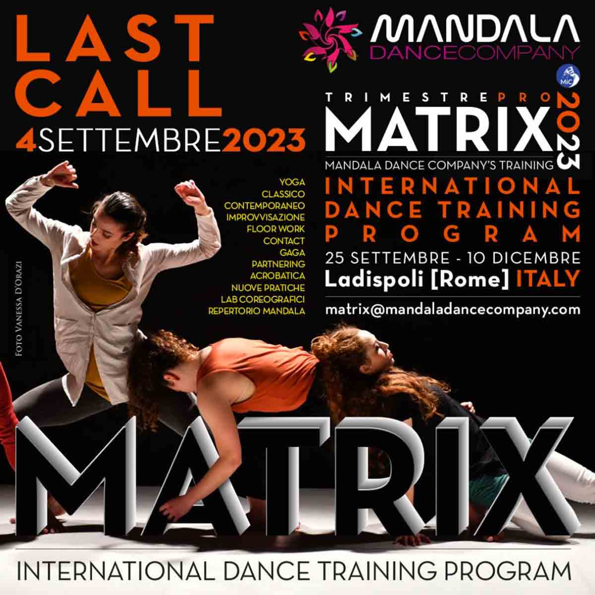 Mandala Dance Company: gli appuntamenti di Settembre Tour Audition 2023 - Mandala Dance Company