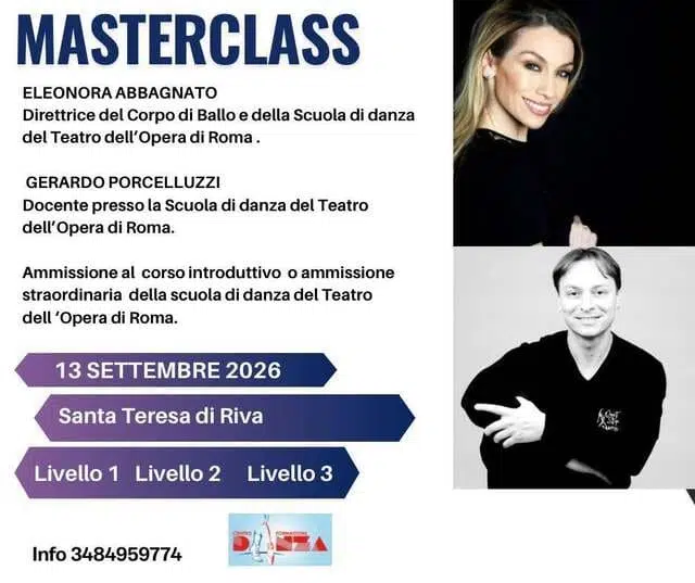 Masterclass Eleonora Abbagnato Gerardo Porcelluzzi 2026