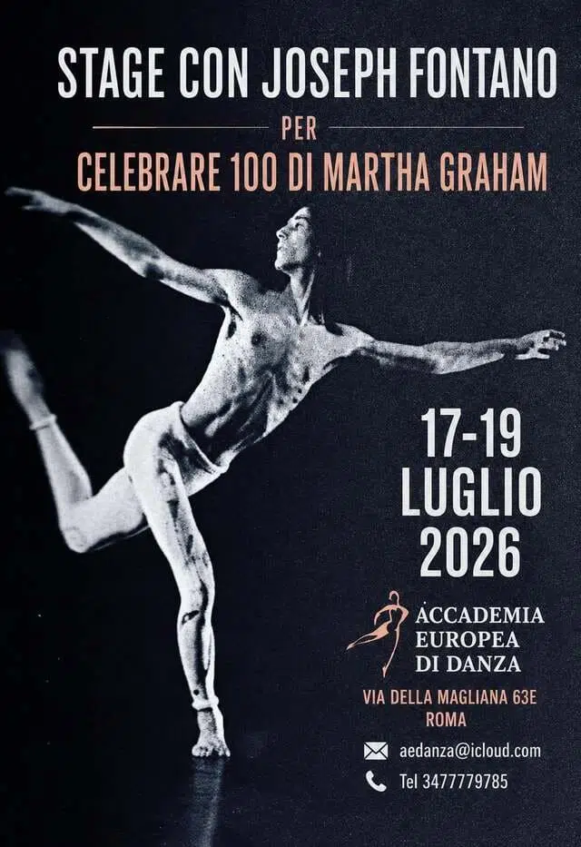 Stage con Joseph Fontano a Roma per celebrare i 100 anni di Martha Graham